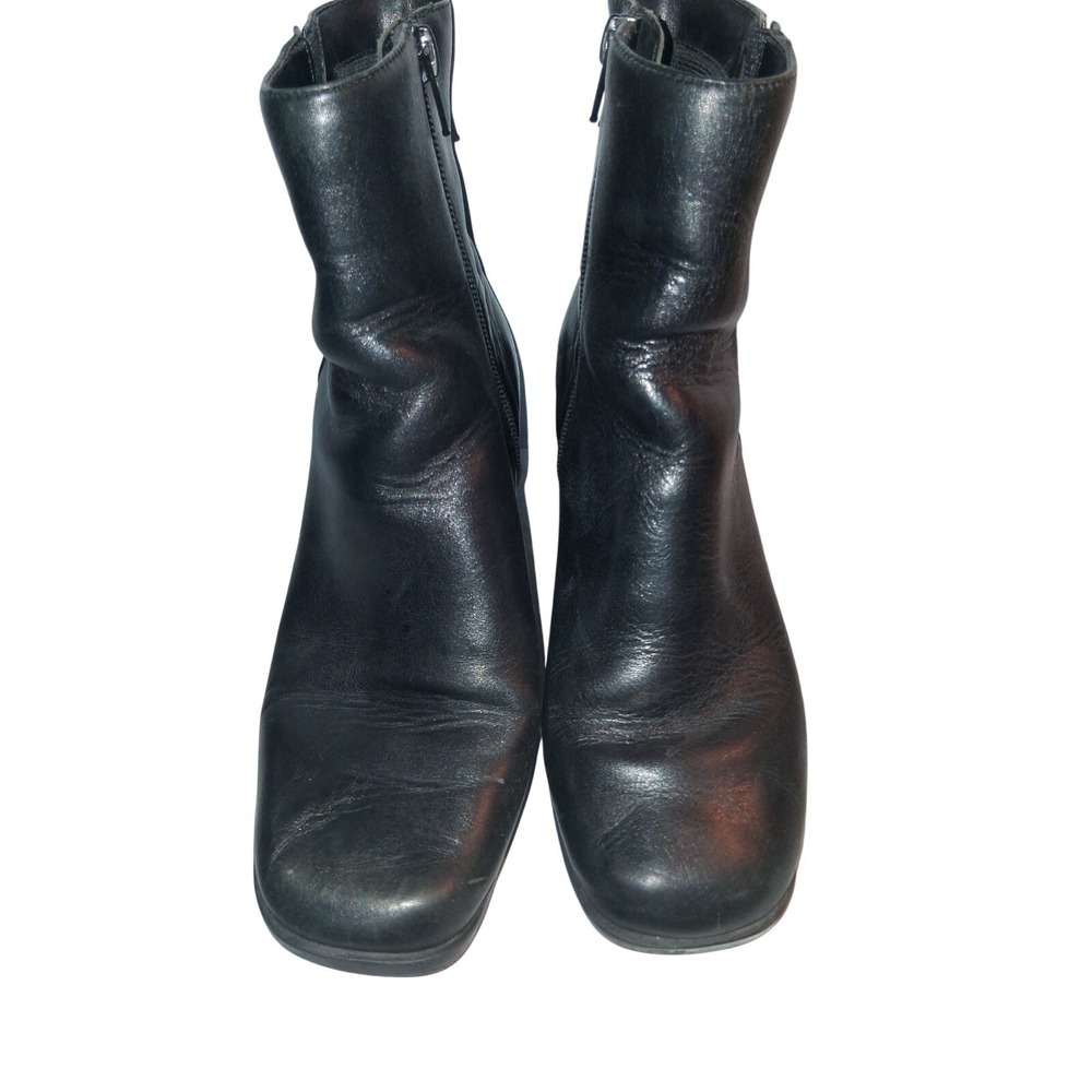 Madeline Favor Woman's Black Solid Ankle Boots Size 6.5M Block Heel